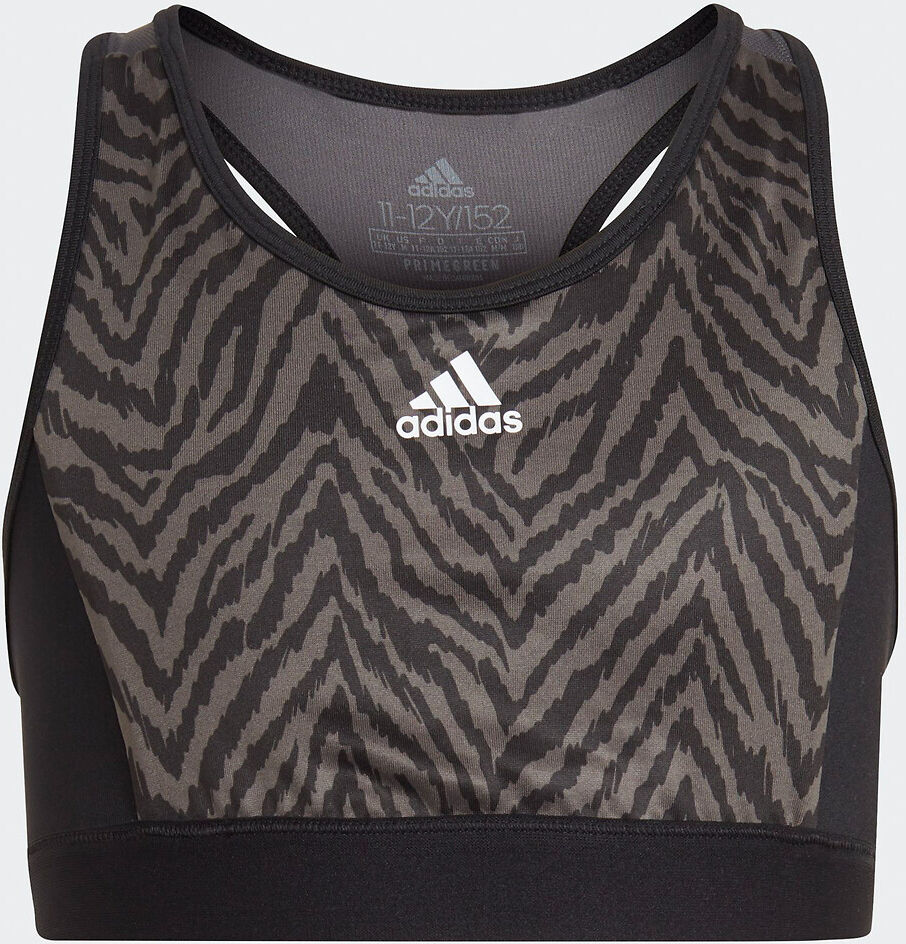 Adidas Bedrucktes Sport-Bustier, 9-15 Jahre SCHWARZ