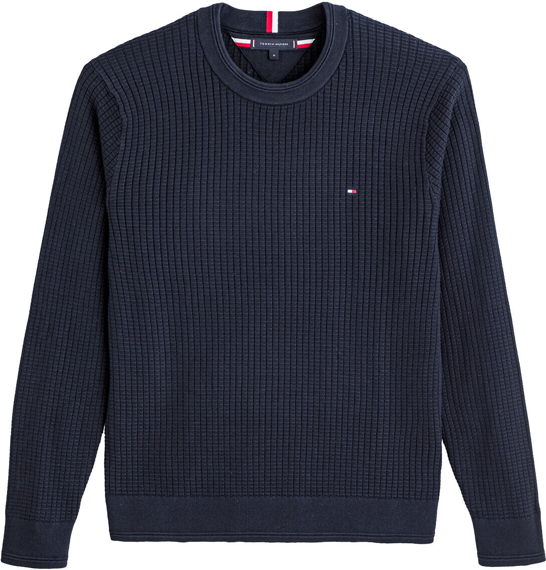 Tommy Hilfiger Pullover Structure, Strukturstrick aus Baumwolle BLAU;SCHWARZ;GRAU