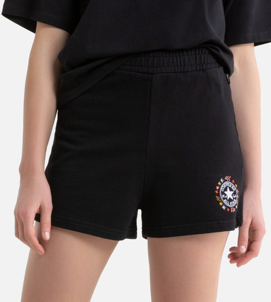 CONVERSE Shorts Chuck Womens Wander mit Logo SCHWARZ