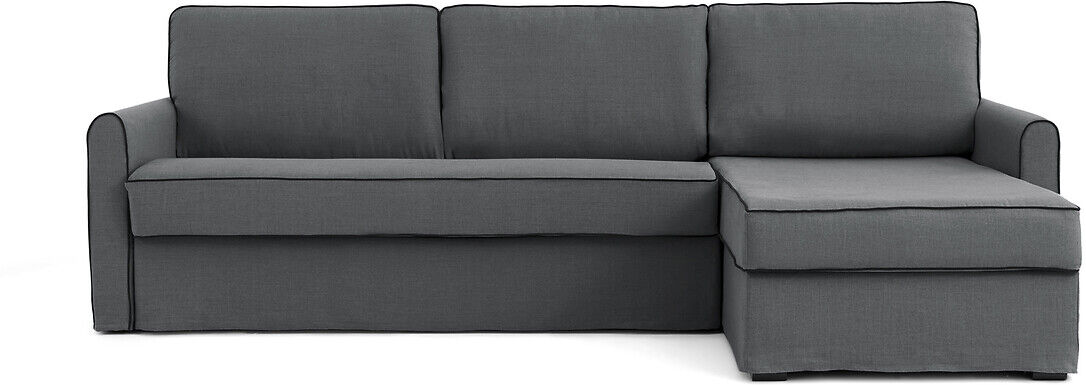 LA REDOUTE INTERIEURS Eckschlafsofa Piccoli, Leinen, Latex BEIGE;BLAU;GRAU