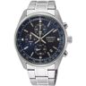 Seiko - Chronograph Uhr,  Quarz, 42mm, Silber