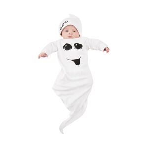 smiffys Geist, Einteiler und Hut, Kostüm für Babys  62 CM Weiss