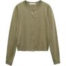 Mango - Cardigan, Langarm, Für Damen, Khaki, Größe M