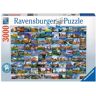 Ravensburger - Puzzle 99 Beautiful Places Of Europe, 3000 Teile, Multicolor