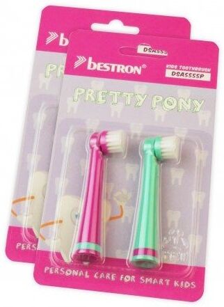 Bestron Ersatzbürste pink & türkis 2er Set Pony