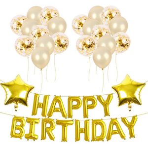 RICO-Design Ballon-Set Happy Birthday Gold 23-teilig