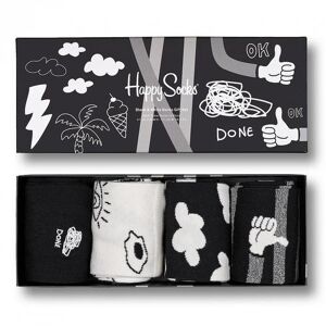 Happy Socks HappySocks 4-Pack Black And White Socks Gift Set 41-46