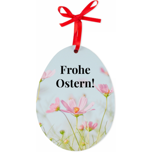 Geschenkidee Personalisierbares Osterei Ornament mit Foto   Design black