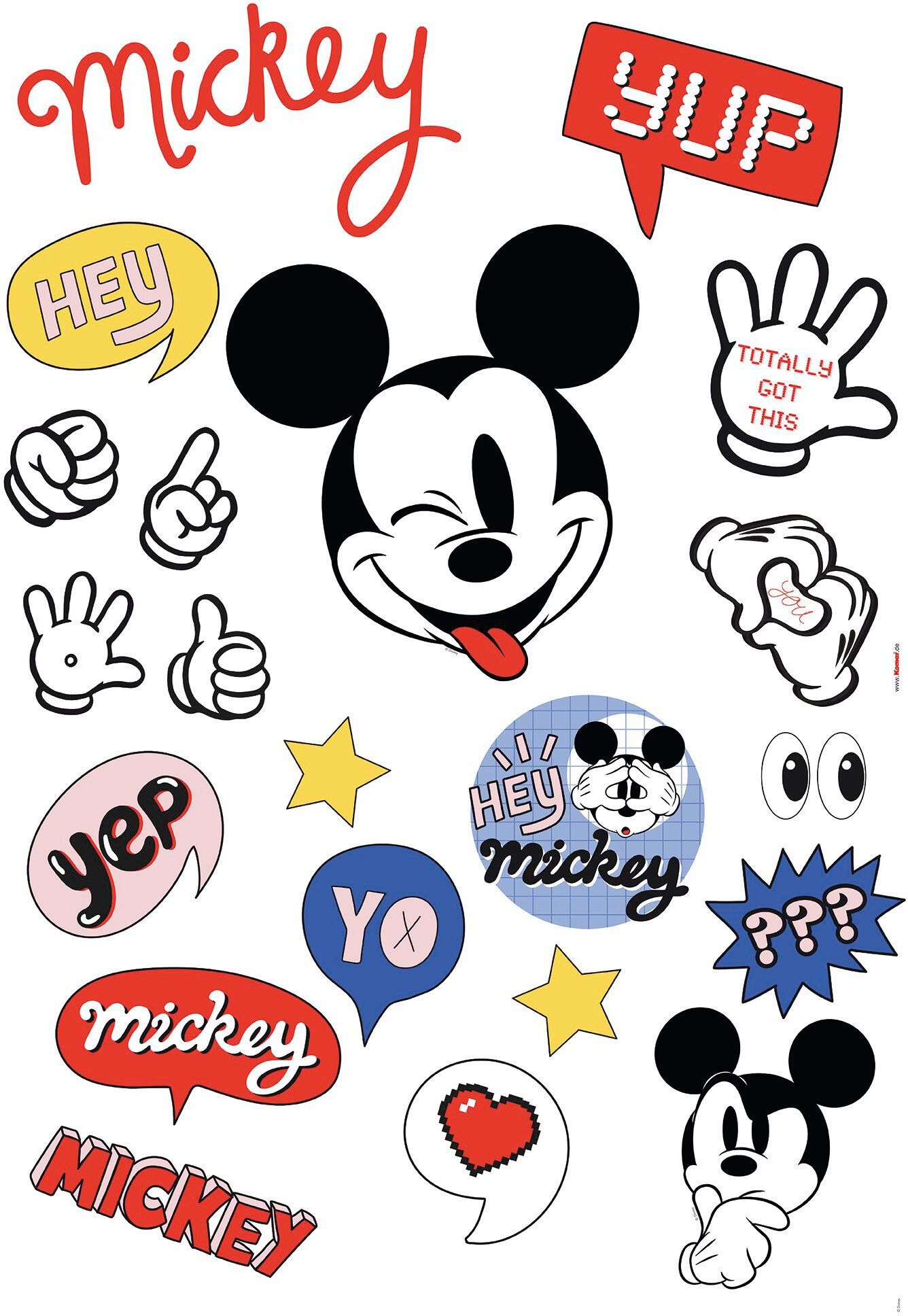 Komar Wandsticker »Ist a Mickey Thing«, (Set), 50 x 70 cm (Breite x Höhe) -... bunt