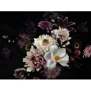 Papermoon Fototapete »BLUMEN ABSTRAKT-MUSTER DESIGN ROSEN BLUMEN DECOR RETRO« bunt  B/L: 4,00 m x 2,60 m