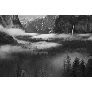 Papermoon Fototapete »Photo-Art HONG ZENG, NEBEL, DER IN YOSEMITE VALLEY... bunt  B/L: 5,00 m x 2,80 m