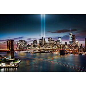 Papermoon Fototapete »New York bei Nacht« bunt  B/L: 4,00 m x 2,60 m