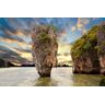 Papermoon Fototapete »INSEL-PHANG NGA THAILAND JAMES BOND KLIPPE GEBIRGE MEER« bunt  B/L: 3,50 m x 2,60 m