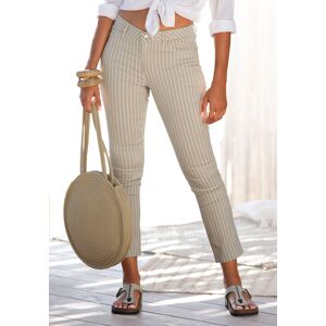 LASCANA 7/8-Jeggings sand-weiss-gestreift  40