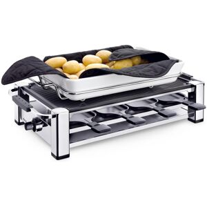 KOENIG Raclette »und Kart. Wärm B02159«, 1500 W schwarz/silberfarben