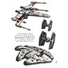 Komar Wandtattoo »Star Wars Spaceships«, (5 St.) weiss/schwarz