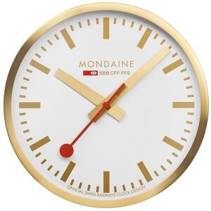 MONDAINE Wanduhr »Wanduhr Goldfarben 25cm« goldfarben