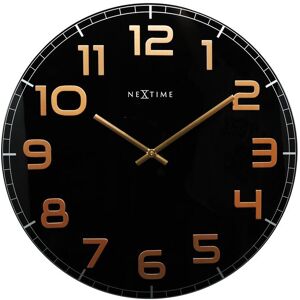 NEXTIME Wanduhr braun