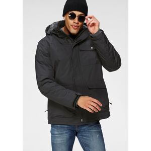 Polarino Funktionsjacke, mit Kapuze schwarz (Outdoorjacke aus nachhaltigem Material)  56