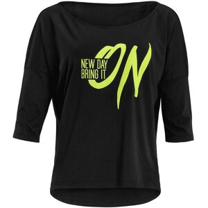 Winshape 3/4-Arm-Shirt »MCS001 ultra leicht« schwarz - glitzer neon gelb  XS