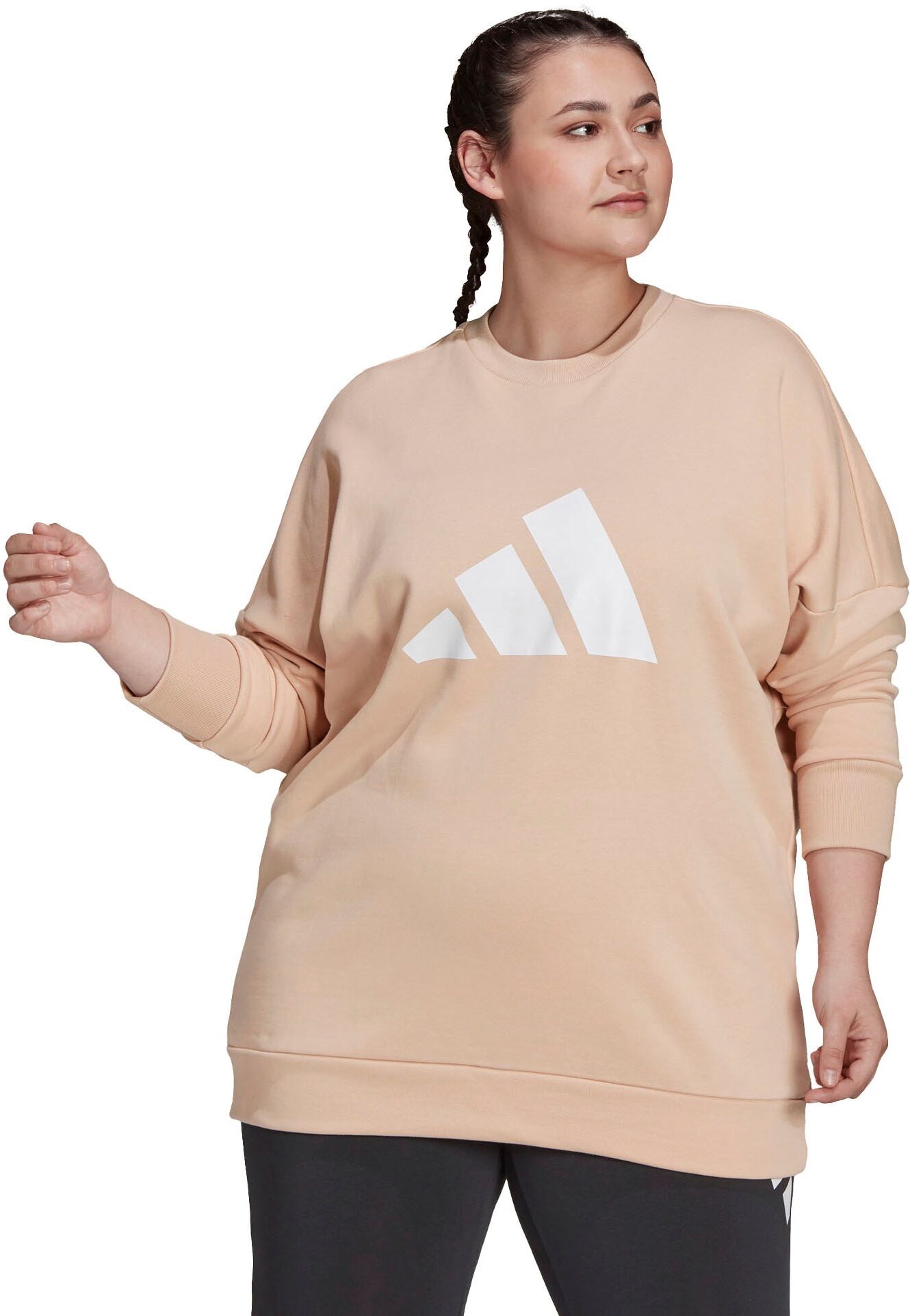 Adidas Performance Sweatshirt »3B CREW LOOSE WOMENS« rosa  1X (48/50) 2X (52/54) 3X (56/58) 4X (60/62)