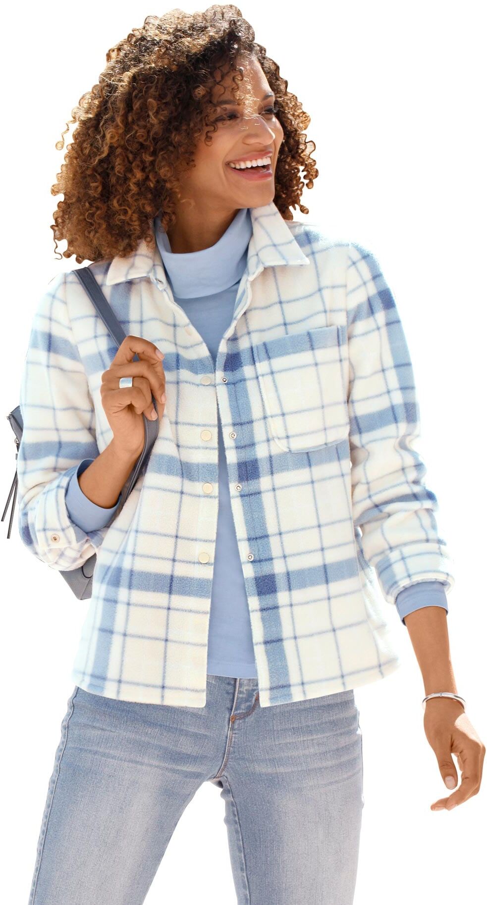 Casual Looks Fleecejacke blau  36 38 40 42 44 46 48 50 52 54