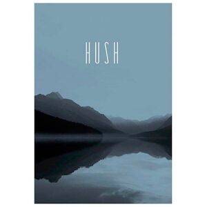 Komar Poster »Word Lake Hush Steel«, Natur, (1 St.) bunt