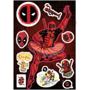 Komar Wandtattoo »Deadpool Derppool«, (10 St.) schwarz/rot/gelb