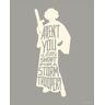 Komar Wandbild »Star Wars Silhouette Quotes Leia«, (1 St.) bunt