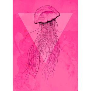 Komar Poster »Jellyfish Pink«, Tiere, (1 St.) bunt