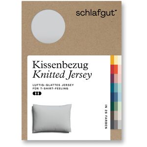Schlafgut Kissenbezug »Knitted Jersey«, (1 St.) Grey Light  B/L: 60 cm x 80 cm