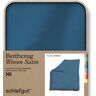 Schlafgut Bettbezug »Woven Satin«, (1 St.) Blue Mid  B/L: 200 cm x 200 cm