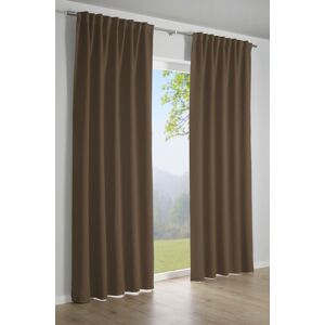 GARDINIA Gardine »Schal mit Gardinenband Dimout«, (1 St.) taupe  245 cm