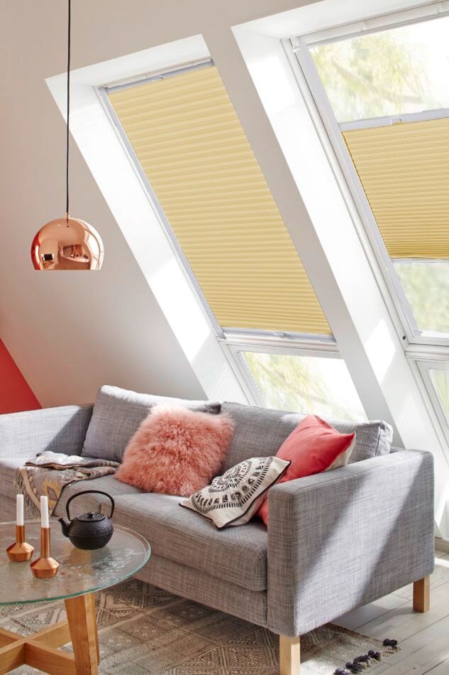 sunlines Dachfensterplissee »StartUp Style Honeycomb TL«, Lichtschutz,... gelb