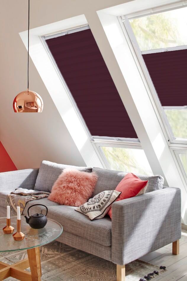sunlines Dachfensterplissee »StartUp Style Crush«, Lichtschutz, verspannt,... lila