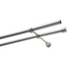 GARDINIA Gardinenstange »Gardinenstangen Set Metall«, 2 läufig-läufig, Fixmass edelstahlfarben  L: 200 cm   Ø 19 mm