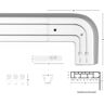 GARESA Schienensystem »Kunststoffschiene mit Blende«, 2 läufig-läufig,... eschefarben/weiss  L: 230 cm