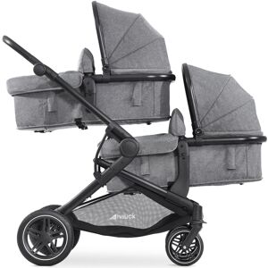 Hauck Geschwisterwagen »Atlantic Twin, melange grey«, 30 kg melange grey