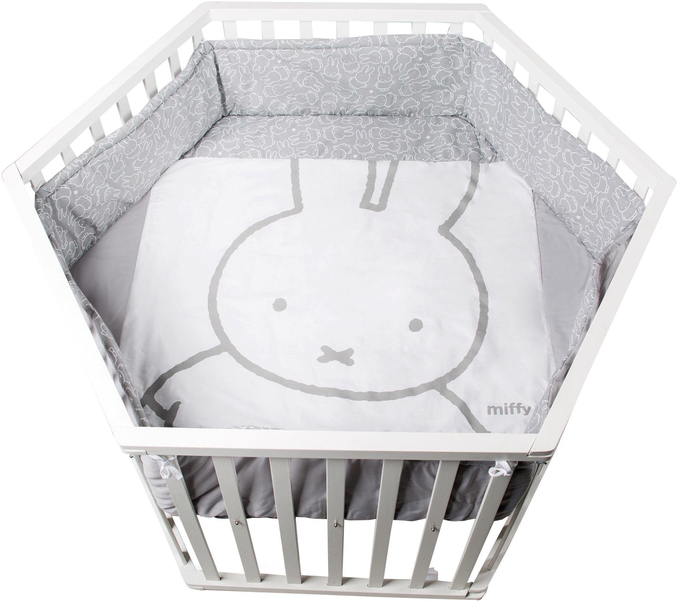 roba® Laufgitter »Miffy, 6-eckig«, bis 15 kg, mit Laufgittereinlage weiss