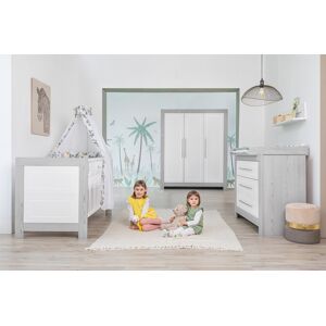 Schardt Babyzimmer-Komplettset »Scandic«, (Set, 3 St., Kinderbett,... weiss/grau