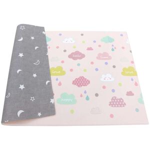 BabyCare Spielmatte »Happy Clouds, 185 x 125 cm« grau/blau