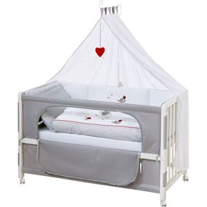 roba® Babybett »Room bed - Dekor Adam und Eule« weiss