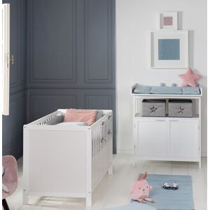 roba® Babymöbel-Set »Hamburg«, (Spar-Set, 2 St., Kinderbett, Wickelkommode) weiss