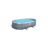 Bestway Pool »Power Steel Frame Komplett-Set 488 x 305 347 x107cm« Grau  B/H/L: Breite 347 cm x Höhe 107 cm x Länge 488 cm