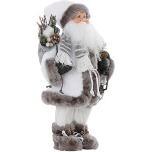 Hossner - HOMECOLLECTION Weihnachtsmann »Santa mit weissem Mantel und Laterne« anthrazit/weiss