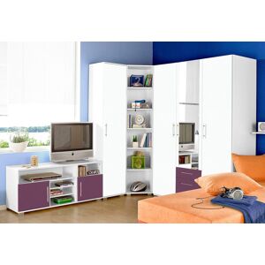 priess Jugendzimmer-Set, (Set, 5 St.) weiss/brombeer