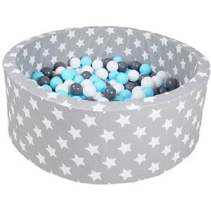 Knorrtoys® Bällebad »Grey White Stars 300 Bälle creme/grey/lightblue« grau/hellblau/weiss