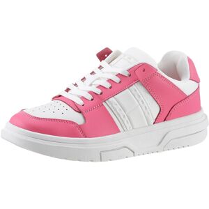 Tommy Jeans Plateausneaker »TJW SKATE SNEAKER MAT MIX« pink-weiss  41