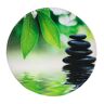 Sanilo Badematte »Harmony«, Höhe 15 mm, schnell trocknend grün/schwarz  rund (Ø 80 cm)