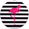 Sanilo Badematte »Flamingo«, Höhe 15 mm, schnell trocknend pink/schwarz  rund (Ø 80 cm)